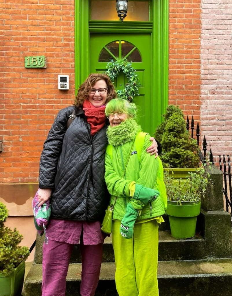 The Green Lady of New York at Home